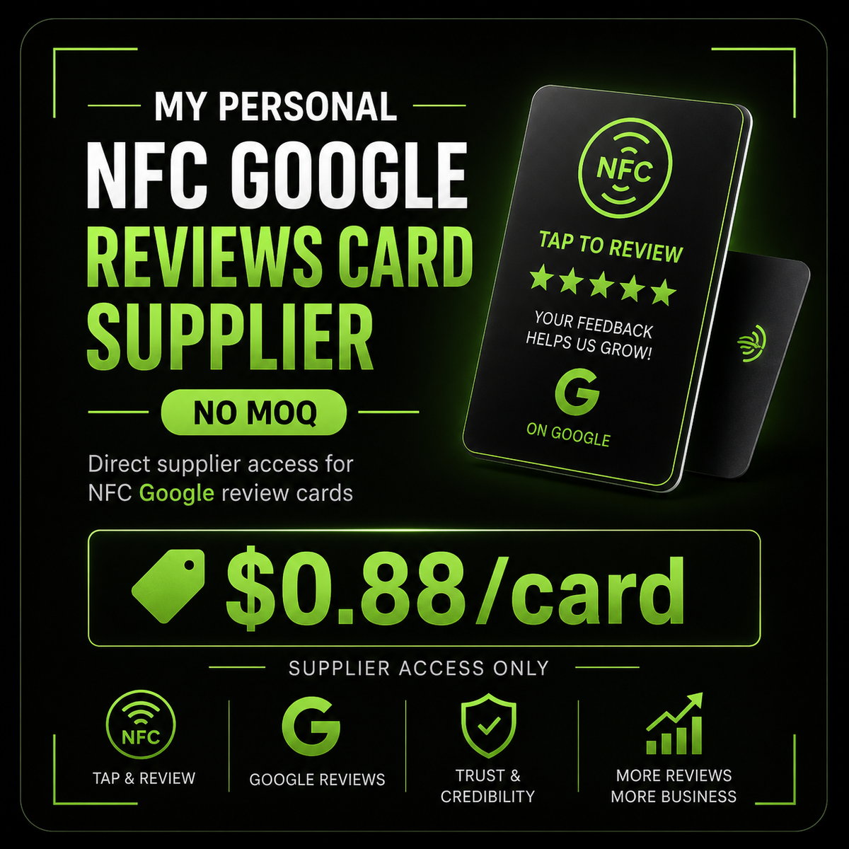 NFC Review Card Supplier — Verified Contacts (No MOQ)